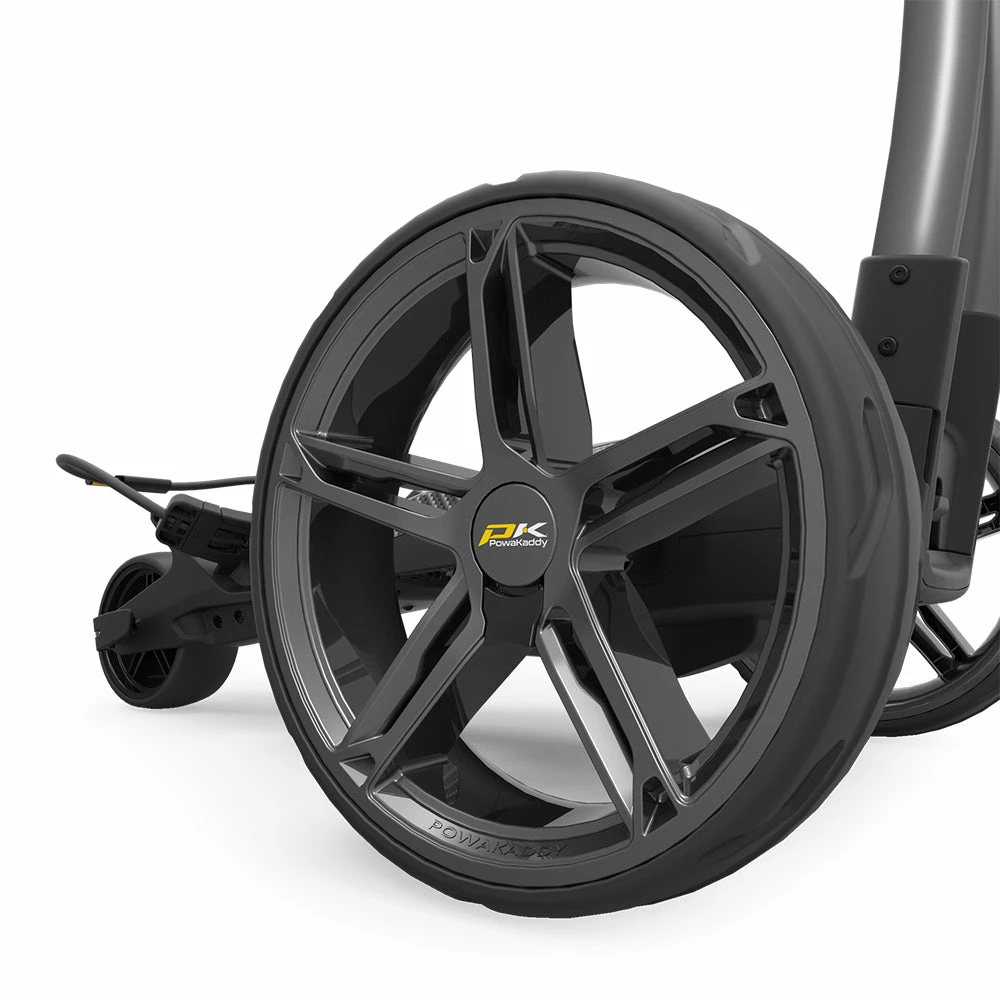 Powakaddy FX5 Lithium Gun Metal 2023 Electric Golf Trolley + Free Gift - Image 2