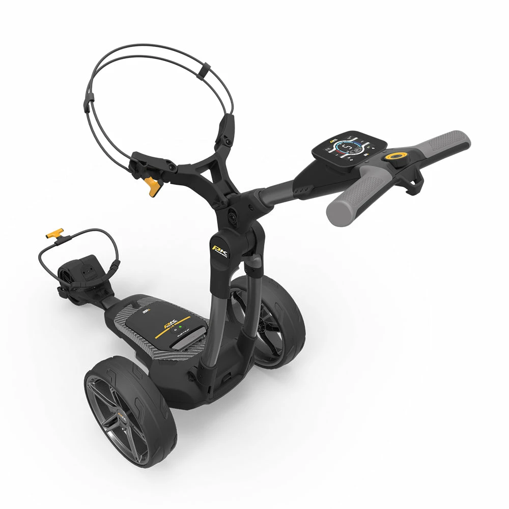 Powakaddy FX5 Lithium Gun Metal 2023 Electric Golf Trolley + Free Gift