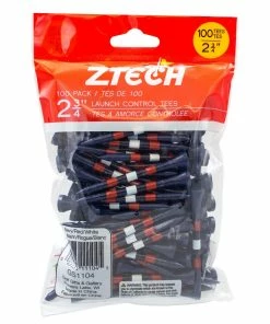 Ztech Navy 2 3/4 Inch Tees With Red & White Stripes (100 Count)