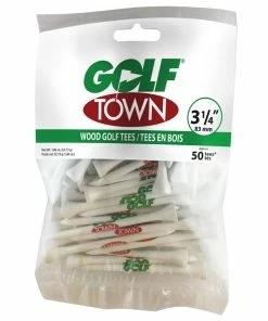 PRIDE SPORTS Golf Town Logo 3 1/4 Inch Wood Tees (50 Count)